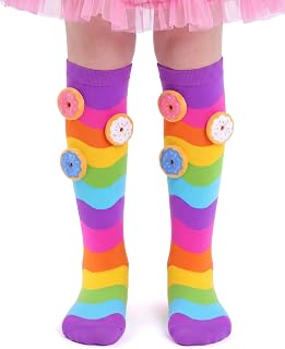 Crazy Socks for Kids Funny Knee High Ice Cream Cake Donut Socks | Silly Colorful Socks for Girls, Children's Day Easter Birthday Gifts, Sweet Food Theme Novelty Socks