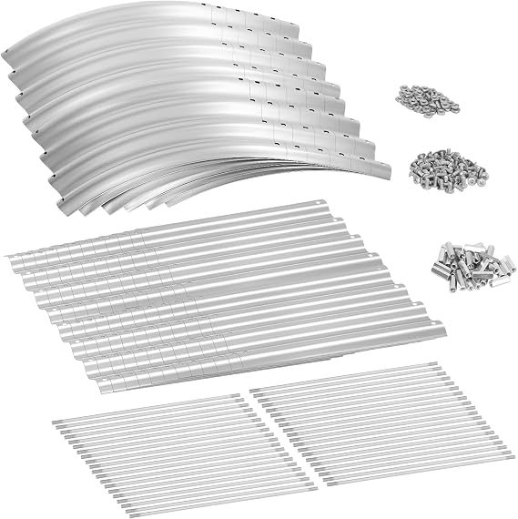Land Guard 822ft Galvanized Raised Garden Bed Kit, Raised Garden Boxes Outdoor, Oval Metal Raised Garden Beds for Vegetables, Silver