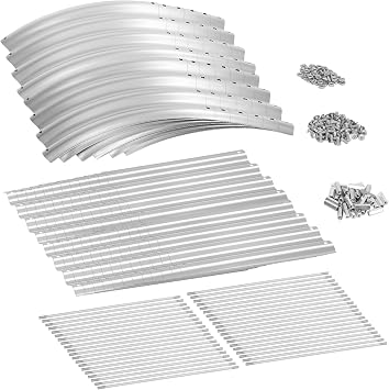 Land Guard 822ft Galvanized Raised Garden Bed Kit, Raised Garden Boxes Outdoor, Oval Metal Raised Garden Beds for Vegetables, Silver
