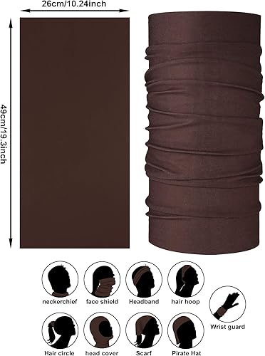 Miniatura 2 de SATINIOR 12 pasamontañas, diademas coloridas para la cabeza, bufanda, protección UV, polaina para el cuello con cinta reflectante para mujeres