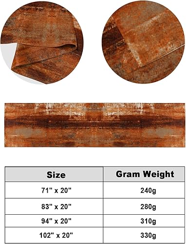 Miniatura 6 de Camino de cama naranja quemado para cama tamaño Queen, manta decorativa abstracta para pie de cama, pintura moderna al óleo, protector de ropa de