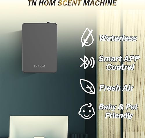 Miniatura 4 de Máquina inteligente de aire con aroma Bluetooth para el hogar, tecnología de aire frío, difusor de aceite esencial sin agua, 16.9 fl oz, cubierta de