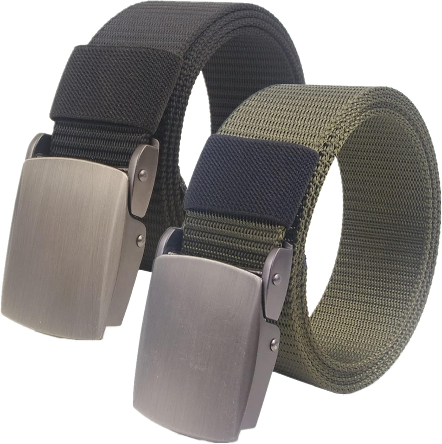 Military Tactical Belts for Men Women, Heavy Duty Nylon Canvas Plus Size Quick Release Zinc Alloy Automatic Buckle Belt