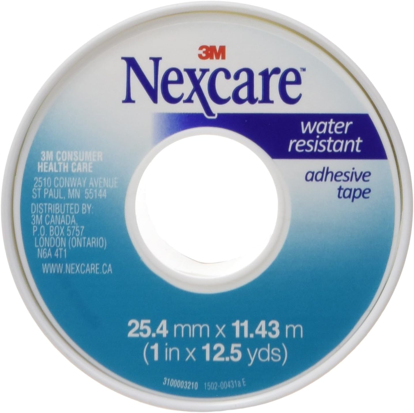 Nexcare Water Resistant Adhesive Tape, 25.4mm x 11.43m Amazon.ca