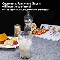 Vista 6 de Paquete de 100 agitadores de café desechables de madera con extremos redondos, desechables, respetuosos con el medio ambiente, biodegradables, grado