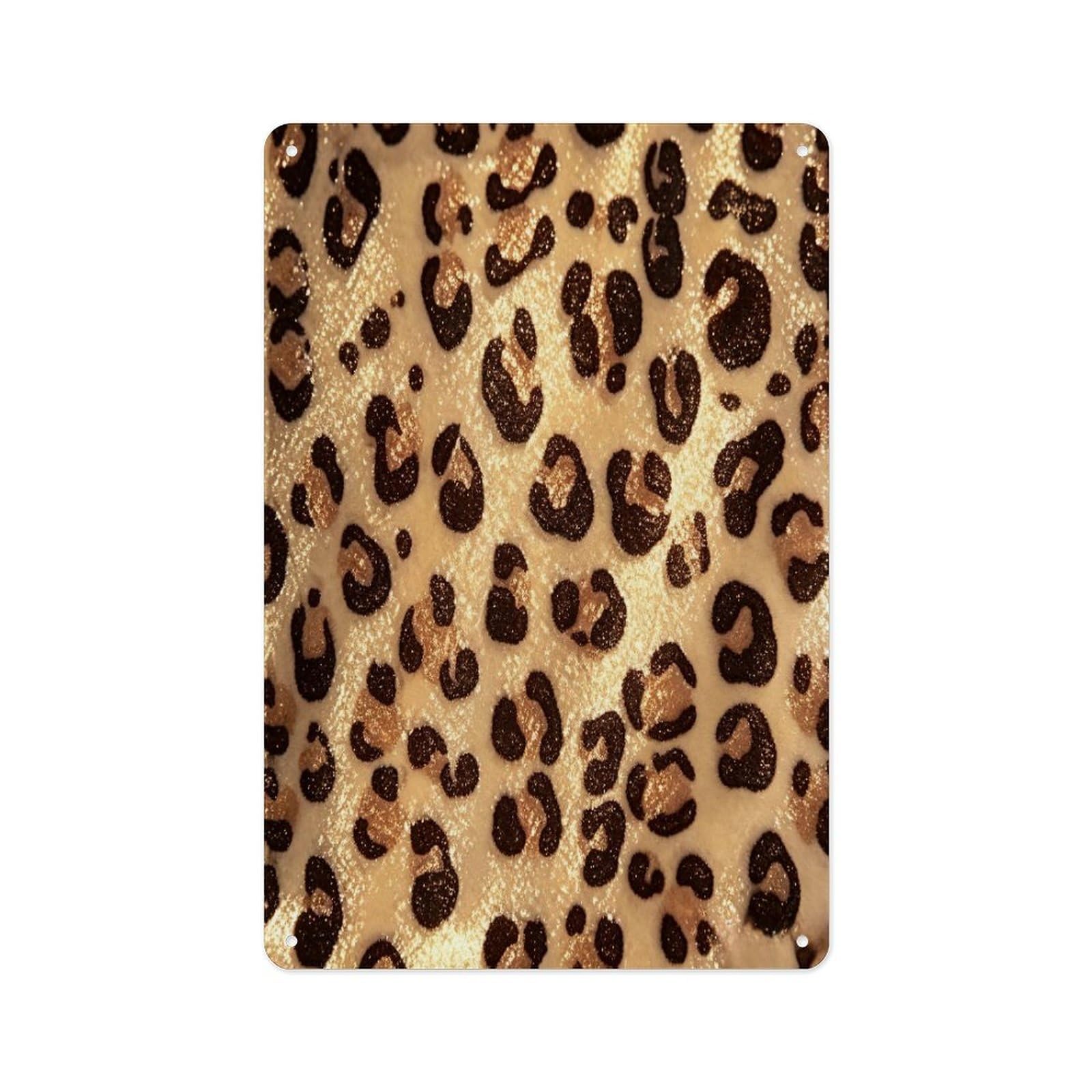 Fekiloot Style Cute Cheetah Leopard Wall Decor Metal Signs Tin Signs Poster