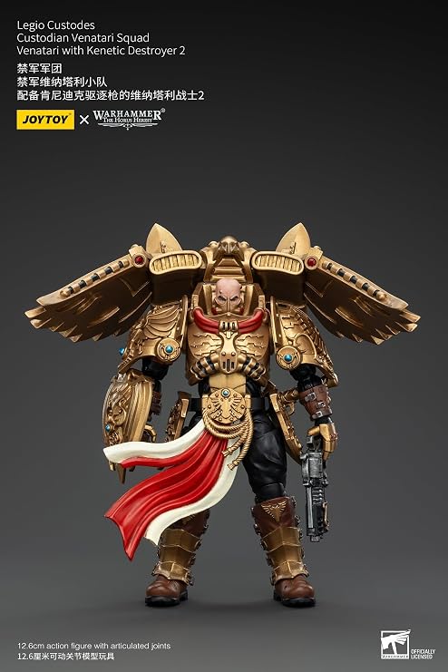 JoyToy Warhammer 40K Legio Custodes Custodian Venatari Squad with Kinetic Destroyer 2 1:18 Scale Action Figure