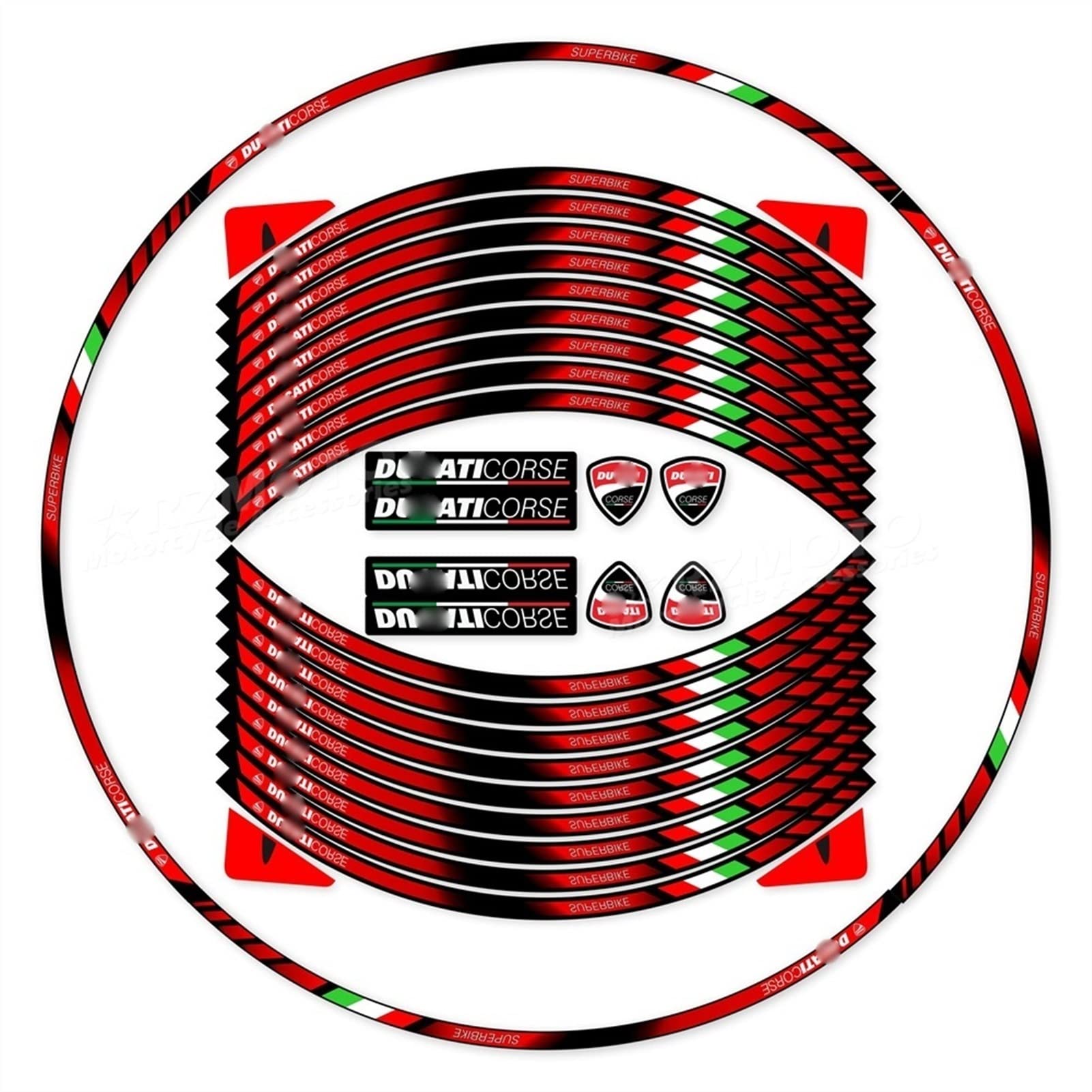 Adesivi Cerchi Compatibili Ducati Monster 821 1100 796 696 797 Strisce - Foto 10