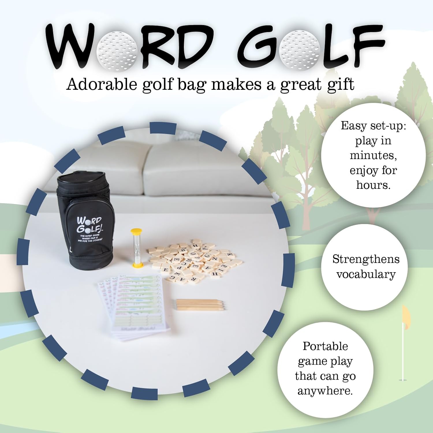 Continuum Games Word Golf The Word Game that is Par for the Course for Friends and Family 2+ Players Ages 8 and Up