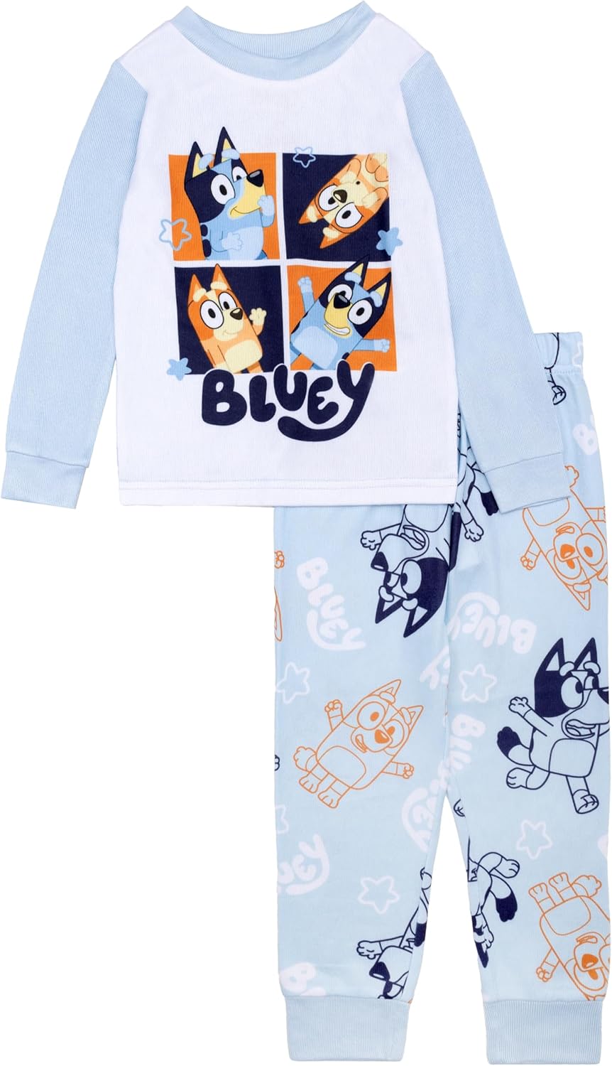 Bluey girls 2-piece Loose-fit Pajama Set, Soft & Comfortable