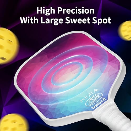 Miniatura 6 de AL Kort - Juego de 2 palas de pickleball de fibra de vidrio, palas ligeras, equipo de pickleball aprobado por USAPA con bolsa y 4 bolas, paquete de