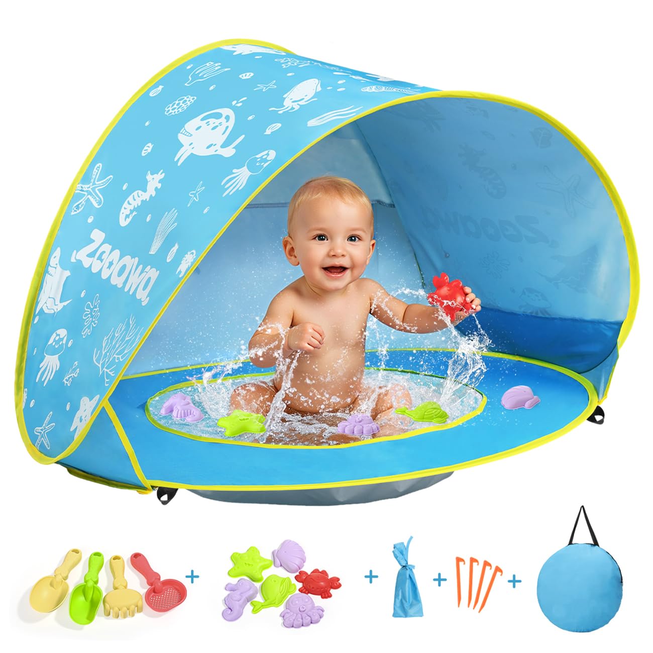 Zooawa Beach Tent with Toys