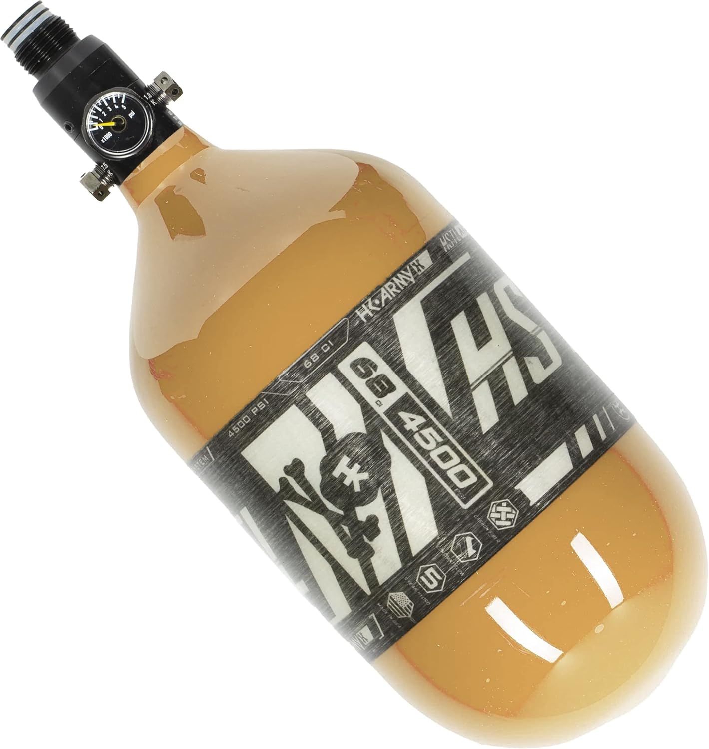 HK Army 68ci 4500psi HPA Paintball Tank - HSTL Carbon Fiber