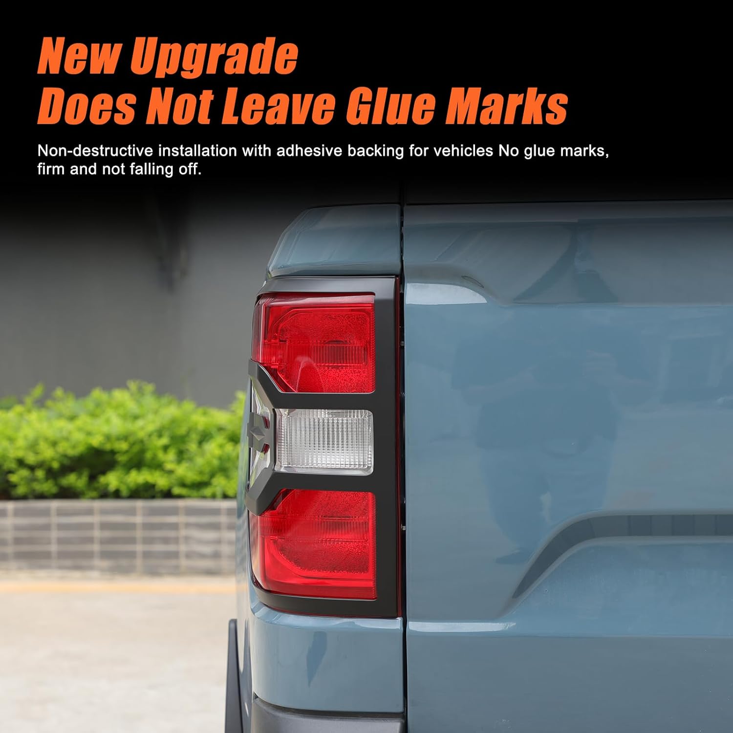 Taillight Frame Cover Trim for Ford Maverick 2022 2023 2024 2025, Rear Lights Frame Cover Exterior Decoration Accessories (Matte Black)