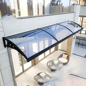 Eave, Rainshield, Aftermarket Patio Awning, Window Awning Garden, Canopy, Aftermarket, DIY Extendable, Length 23.6 x 94.5 inches 60 x 240 cm, Transparent Version Shield, Sturdy and Durable, Easy to