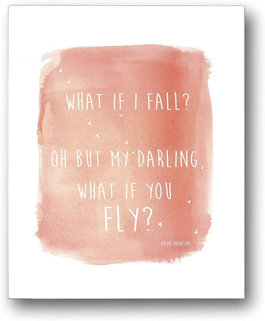 What If You Fly in Pink Wall Art Print 18x24 Inch Print, Nursery Decor, Kid's Wall Art Print, Kid's Room Decor, Gender Neutral, Motivational Word Art, Inspirational Artwork for Kids, Baby Room Decor