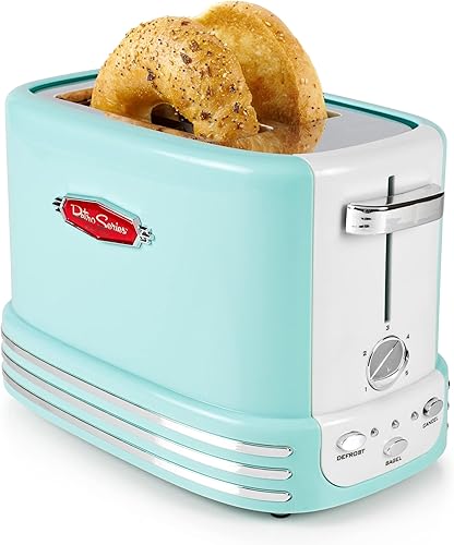 Miniatura 8 de Nostalgia MyMini Tostadora de una sola rebanada | Ranura de 1.25 pulgadas de ancho, control de porciones, diseño compacto, temperatura ajustable,