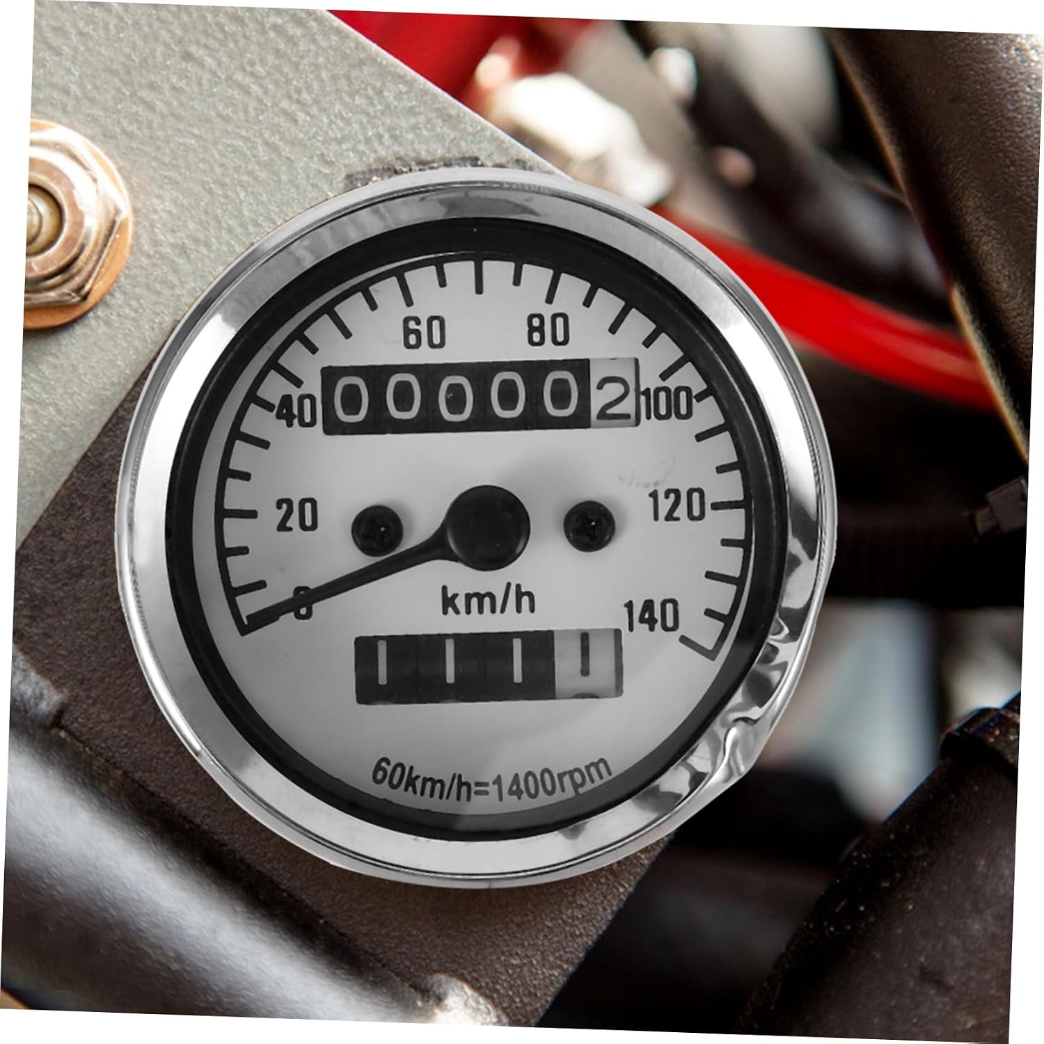 Alipis Motorcycle Speedometer Digital Gauge Cluster Odometer Modified Bike Gauge Sturdy Iron Plate Material for Multiple Motorcycle Brands