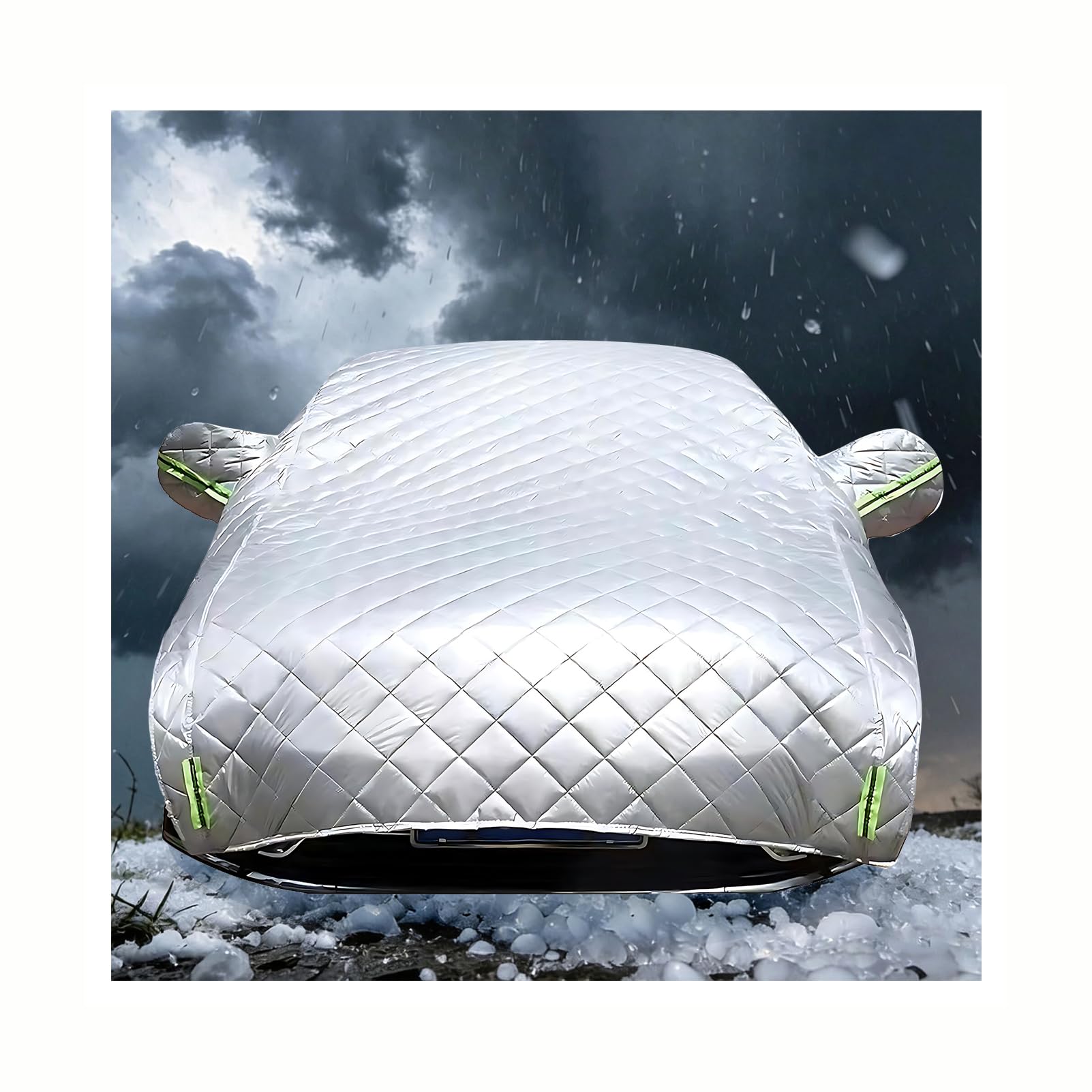 Anti-grêle Bache Voiture Exterieur pour Toyota Yaris Hybride 2020-2025, Demi-Housse Auto Protection Imperméable Anti-UV Grele Rayure Neige épaissi Tous Temps Extérieur Voitures