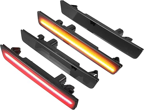 68195788AB - Luces de señal de giro delanteras y traseras para Dodge Challenger, luz LED roja ámbar, 2 pares