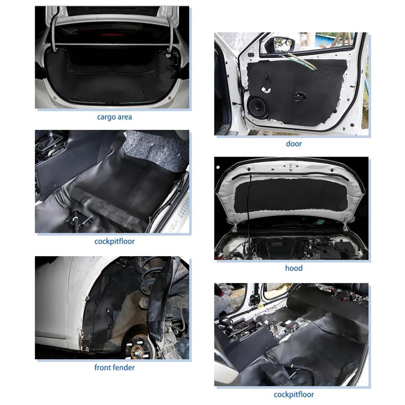 Aislamiento automóviles Almohadilla De Aislamiento Térmico Para Coche Espuma Autoadhesiva 3 Mm 5 8 100 Cm X Color Negro almohadilla de aislamiento