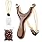 BASUNE Slingshot Y-Shaped Rosewood Wooden Slingshot with Rubber Bands for Hunting Catapult Game