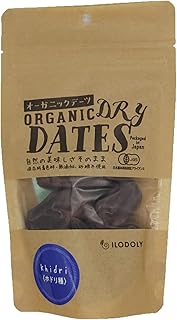 Amazon.co.jp: オーガニックデーツ（120g, ホドリ種） (干し芋のような味わい)、無添加、無農薬、ドライフルーツ、砂糖不使用、低GI、グルテンフリー、甘いだけでなく奥行きのあるプレミアムな味わい、しっとりふっくらした噛み応え : 食品・飲料・お酒