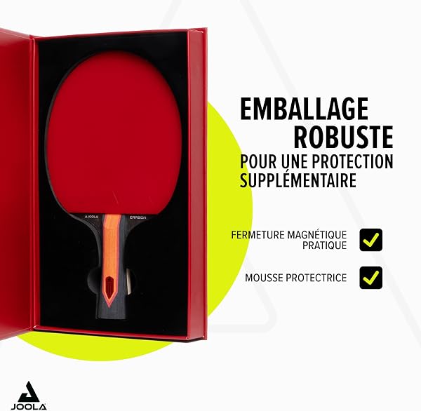 JOOLA Raquette de Tennis de Table Red Carbon Pro/Carbon Control/Carbon X – Raquette de Ping-Pong en Carbone avec Boîte Magnétique - 5