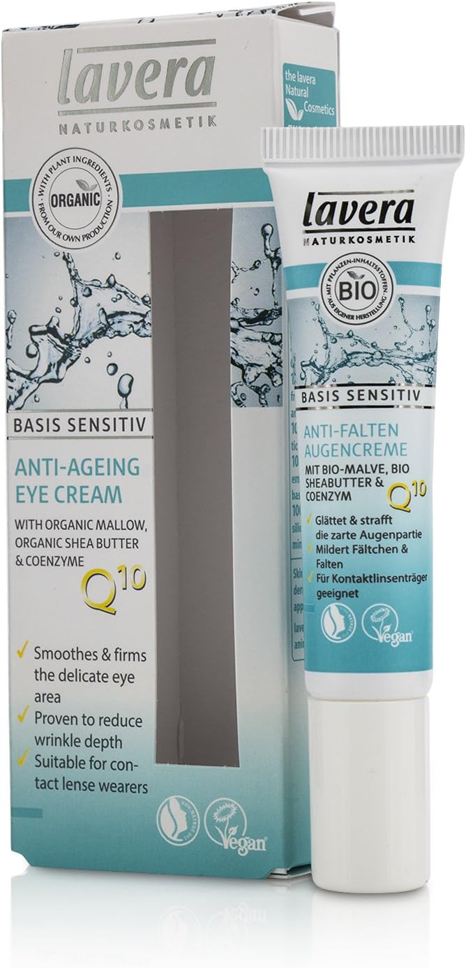 lavera Anti-Ageing Eye Cream Q10 ∙ Reduces Signs Of Premature Aging ∙ Vegan ✔ Organic Skin Care ✔ Natural & Innovative Cosmetics ✔ 15ml