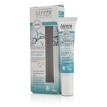 True Natural Lavera Basis Sensitiv Anti-Ageing Eye Cream, 0.5 Ounce