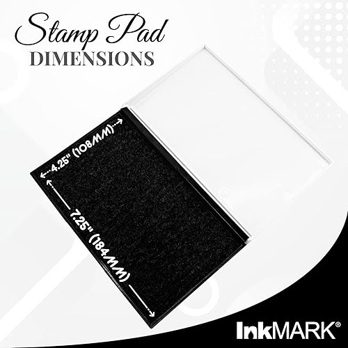 Miniatura 4 de Almohadilla de sello premium de gran tamaño de 4 x 7 pulgadas - para sellos de goma tradicionales - Almohadilla de fieltro seca