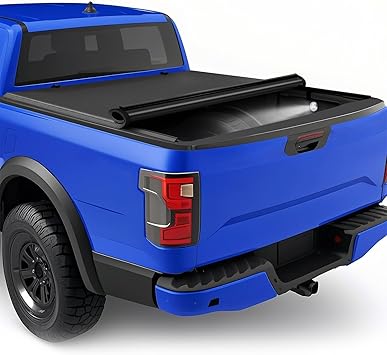 PZ Soft Roll Up Truck Bed Tonneau Cover Compatible with 2017-2025 Ford F250 F350 Super Duty 6.8FT/82 Inch,Low Profile Waterproof Tonneau Covers