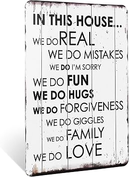 TG,LLC Family House Rules Sign