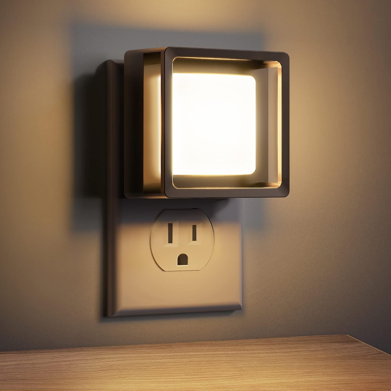 LED Night Light, DORESshop Night Lights Plug Into Wall [2 Pack] with Dusk-to-Dawn Sensor, Dimmable Nightlights, Adjustable Brightness for Bathroom, Hallway, Bedroom,Kids Room,Stairway,Soft White 3000K : Baby