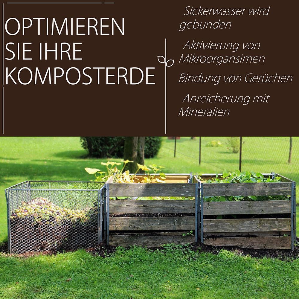 BodenHerz Bodenaktivator 25 kg, mit Mineralien 100% Natürlich mit Langzeitwirkung zur Bodenverbesserung Bodengesundheit für Beet und Rasen petigi