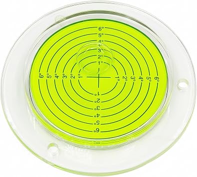 Chiloskit Round Bubble Spirit Levels RV Levelers, 4" Big RV Standard Levels Leveling Bubble Tools for Tripod,Travel Trailer, Turntable, Camera, Tripod