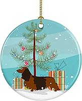 Vista 59 de Caroline's Treasures Adorno de cerámica con cola de perro pastor inglés antiguo para colgar en el árbol de Navidad, para el hogar, Navidad, fiestas
