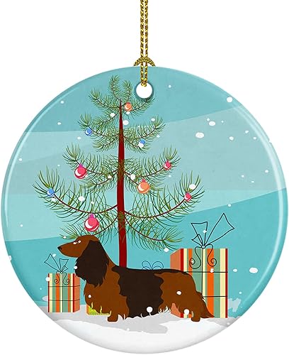 Miniatura 59 de Caroline's Treasures Adorno de cerámica con cola de perro pastor inglés antiguo para colgar en el árbol de Navidad, para el hogar, Navidad, fiestas