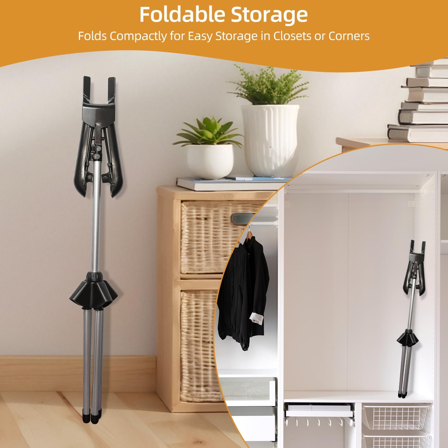 2 Pack Adjustable Shirt Display Stand 32-63 Inch, Foldable Clothing Display Stand Mannequin Torso for Retail Vendors, Multi-Use Steamer Rack Stand for Clothes Garment (1) (2 Pack)