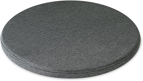 Miniatura 10 de Cojín desmontable, almohadilla redonda de espuma viscoelástica para silla, diseño antideslizante, suave, transpirable, cómodo, adecuado para sala de