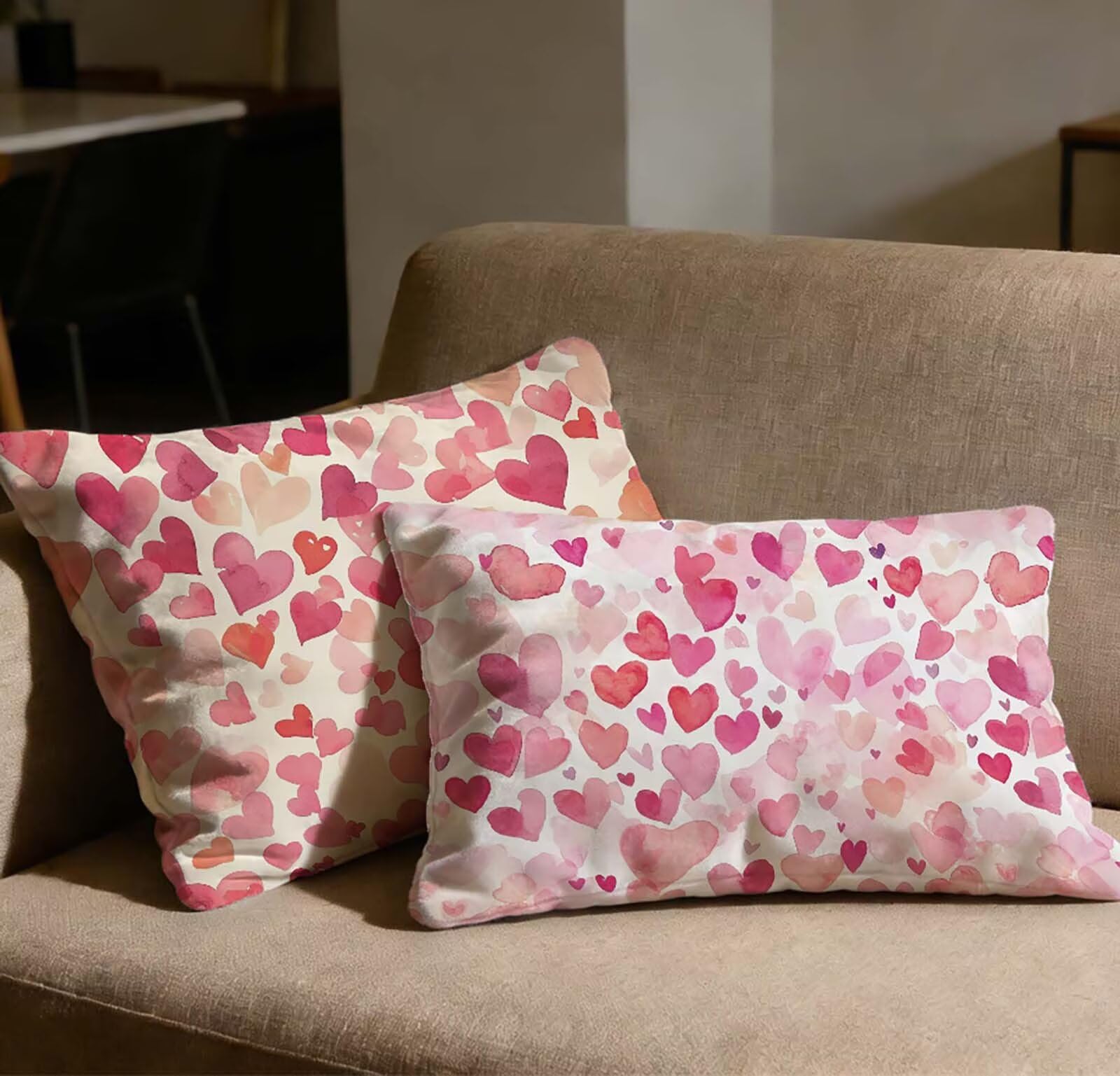 Taie oreiller 60x90 lot de 2 housse de coussin rose velours rectangulaire