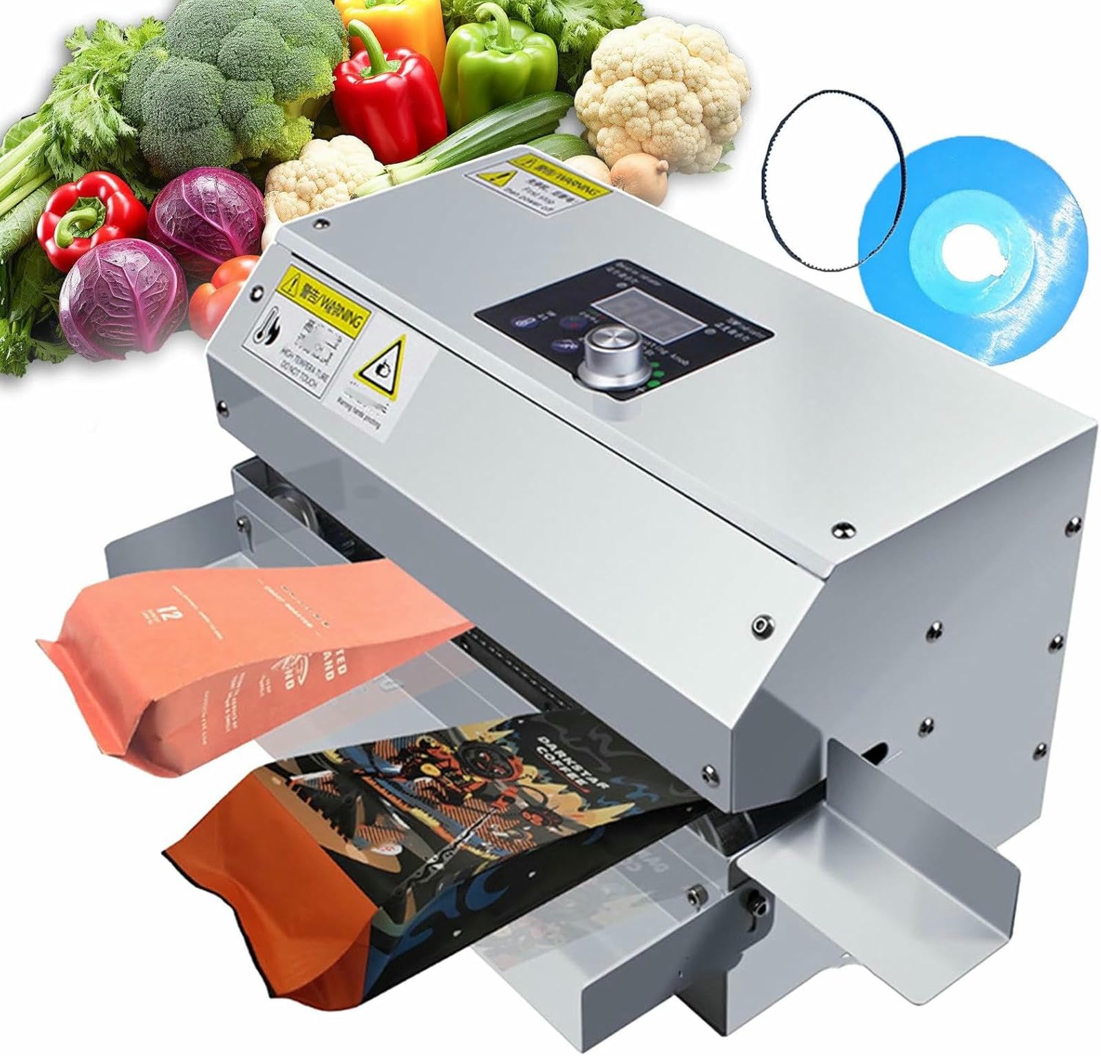 Thermoscelleuse commerciale pour sacs alimentaires avec convoyeur automatique continu