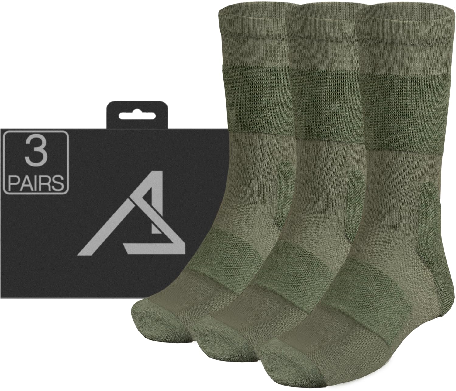 ACE Schakal Chaussettes fonctionnelles - 3 paires de chaussettes de randonnée avec laine mérinos & rembourrage anti-bulles - Chaussettes de trekking pour la randonnée