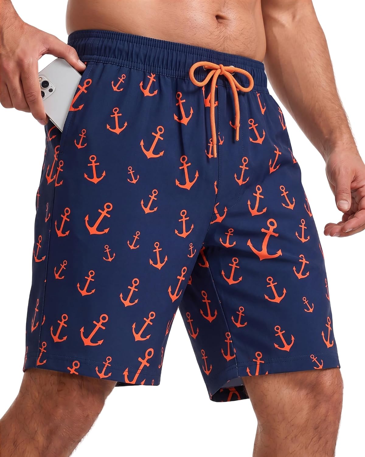 Yufawow 9 Inch Men Swim Trunks with Mesh Lining Breathable Quick Dry Drawstring Pockets for Summer Beach Travel Cruise