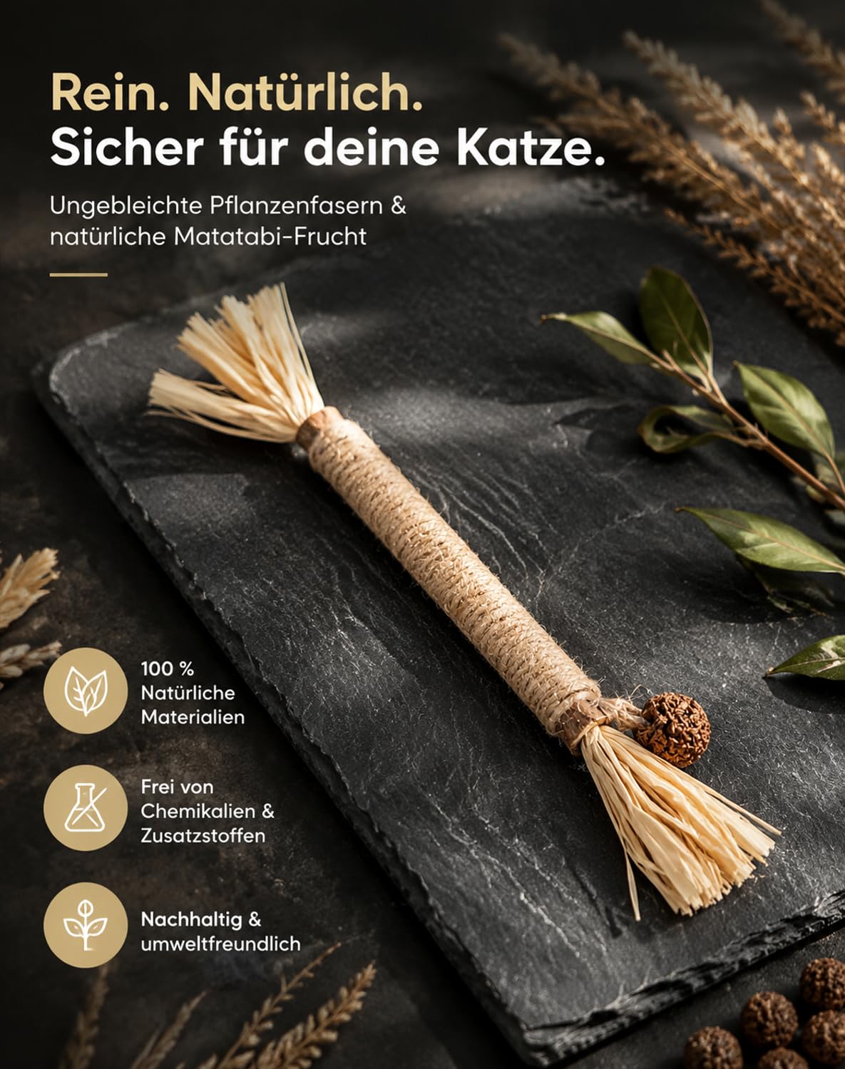 Kuro Sticks Katze Silvervine，Brown 30pcs