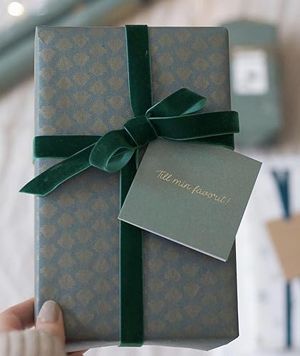 Miniatura 59 de Cinta de terciopelo caqui de 3/8 pulgadas, 25 yardas para árbol de Navidad, envoltura de regalos, ramo de flores, decoraciones de corona