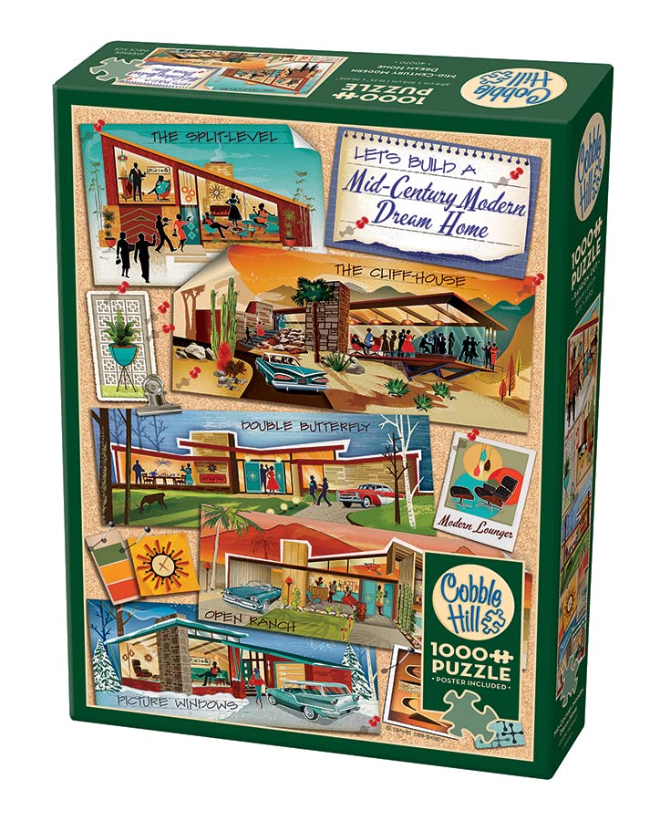 houses on Modern Mid-Century - Puzzle Piece 1000 Hill Cobble Amazon.com: 新品未使用 hill the トップス