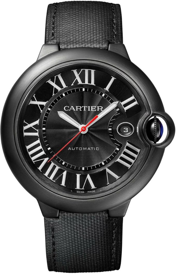 Cartier uomo 42 mm Black Leather Band Steel case Automatic Watch WSBB0015 :  Amazon.it: Orologi
