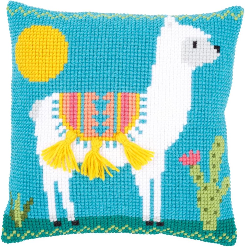 Vervaco Cross Stitch Cushion Kit Llama PN-0173529