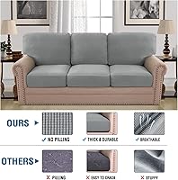 Vista 259 de H.VERSAILTEX Multi-Pieces Sofa Covers Stretch Couch Covers Form Fitted Seats and Back Cushions Covers